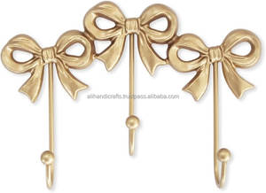 Crochets muraux en métal, décoration côtière, 2 pièces, artisanat en métal, design créature marine - Product Image 3