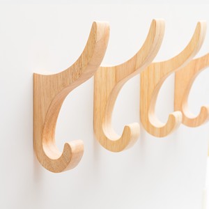 ชุดตะขอแขวนผนังไม้โอ๊คทำมือ - ของตกแต่งบ้านสไตล์เรสติก ขายส่ง - Product Image 4