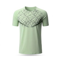 T-shirt de sport tricoté Sapeemo Sports 2026 pour homme, col en V, brodé, coupe classique, séchage rapide, respirant, manches courtes, 220g