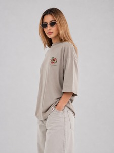 Women's Oversized Short Sleeve T-Shirts Regular Fit Polyester/Cotton <b>Blend</b> Casual Streetwear Summer Breathable Quick Dry Knitted - Product Image 2