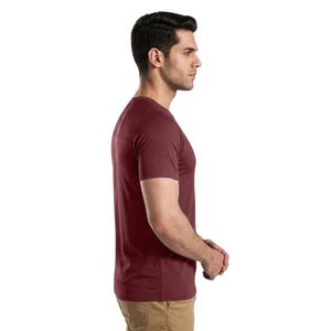 Cross Flex Tee Maroon Slim Fit Men's Performance T-Shirt Breathable Moisture Wicking Athletic Gym Training Sportswear Custom <b>Log</b> - Product Image 4