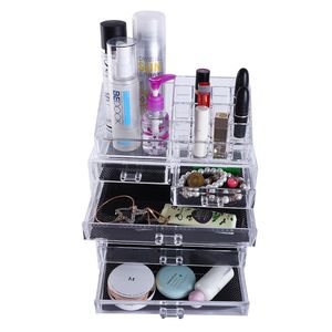 Organisateur de maquillage transparent YF avec 2 petits et 5 grands tiroirs, support de rangement pour cosmétiques - Product Image 1