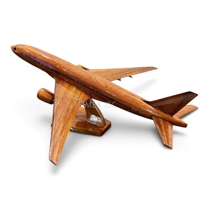 Modèle d'avion Boeing 737/747/757/777 en bois, 40-44 cm, modèle d'avion commercial à l'échelle avec support, décoration, provenance Vietnam - Product Image 6