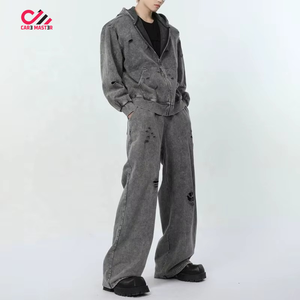 Conjunto Deportivo para Hombre, Corte Ajustado, Estilo Desgastado, con Tallas Grandes, Diseño Moderno y Popular para Invierno - Product Image 2