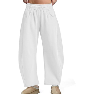 <b>Women</b> Baggy <b>Trousers</b> Wide Leg Sweatpants Streetwear Loose Fit Pants Custom Embroidery Printing Logo OEM Supplier - Product Image 1