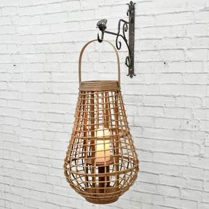 High Quality Durable Decorative <b>Bamboo</b> Rustic <b>Lantern</b> Decor With Candle Holder For Patio Garden Wedding Home Decoration - Product Image 2