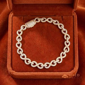 14K Gold Plated <b>Infinity</b> Link <b>Bracelet</b> Luxury Iced Out Chain <b>Bracelet</b> Fine Chain Link <b>Bracelets</b> Women Fashion - Product Image 5