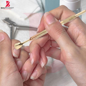 Coupe-cuticules double face professionnel pour manucures, outil pour les artistes et techniciens des ongles, ensembles de soins des ongles multicolores et finition dorée - Product Image 6