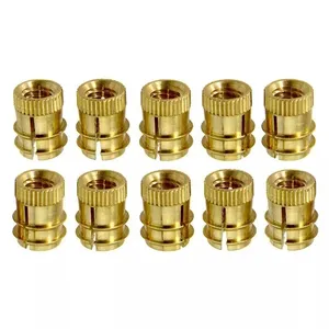 Inserts filetés en laiton haute résistance pour moulage, à sertir à chaud, à ultrasons, pour pièces de moules d'injection - Product Image 1