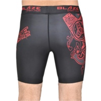 Shorts de compression personnalisés Blaze pour hommes, sublimation, écologiques, respirants, imperméables, pour entraînement BJJ, athlètes, course à pied