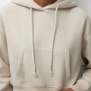 Sweat-shirt à capuche ample et court pour femme, style hiver, vêtements de sport automne et hiver - Product Image 6