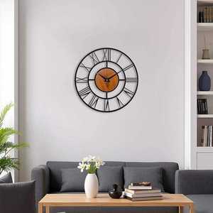Horloge murale élégante et moderne en métal noir, décoration murale Art Déco faite à la main pour salon, bureau, hôtel, à prix imbattables - Product Image 2