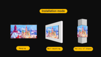 Mur vidéo LED intérieur P2.5 ultra-fin, écran d'affichage numérique HDR 1000:1, luminosité 700 nits, taux de rafraîchissement élevé, gamme de couleurs P3 pour magasin