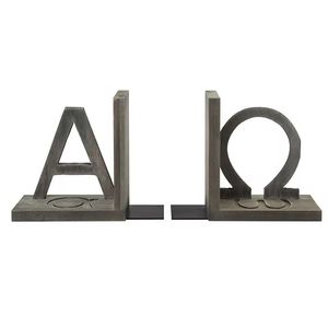 Par de sujetalibros de madera con diseño rústico de cerca, base de metal negro, decorativos, hechos a mano, ecológicos, para casa de campo u oficina. - Product Image 5