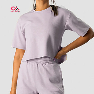 Camisetas de mujer al por mayor, camisetas de moda transpirables de manga corta, camisetas ligeras para mujer, MOQ bajo en venta - Product Image 1