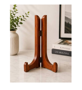 Égouttoir à assiettes en bois pliable, le plus vendu, de qualité supérieure, pour assiettes et plats - Product Image 2
