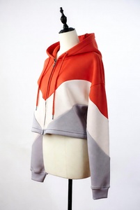 High Quality New Arrival Cotton Women <b>Crop</b> Top Hoodie 100% Cotton Long Sleeve Casual Clothing Fashion <b>Crop</b> Hoodies - Product Image 2