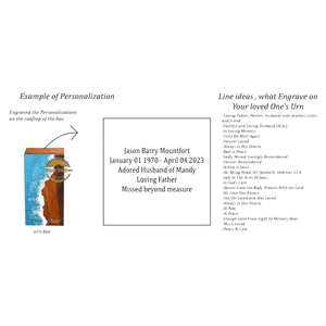 Handcrafted Ocean Wave Resin & Natural Wood Cremation Urn Blue Epoxy Ashes <b>Box</b> Artistic Funeral <b>Memorial</b> <b>Keepsake</b> by AYAANS - Product Image 5