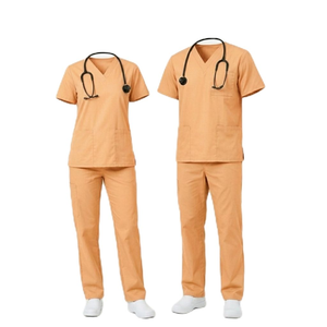 Unisex Scrub Set Cotton Polyester Woven Hospital Uniform with Stethoscope for Medical Use - Product Image 5