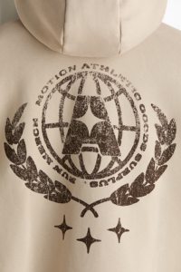 เสื้อฮู้ดดี้พรีเมียมทรงโอเวอร์ไซส์ พิมพ์โลโก้ตามสั่ง ผ้าฝ้ายฟลีซ สไตล์ลำลองแนวสตรีทแวร์ - Product Image 3