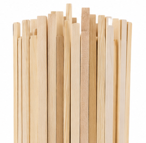 Varillas Cuadradas de Madera de 1x1 Pulgada y 30 Pulgadas de Largo, Madera Natural, Suministros para Manualidades, Decoración - Product Image 2