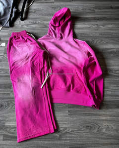 Ensemble Homme Haute Qualité Personnalisable Multicolore Uni Vintage Jogger Pantalon de Survêtement Sweat à Capuche Personnalisé Ensemble Survêtement Unisexe - Product Image 3