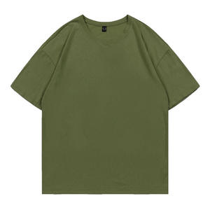 T-shirt Homme Oversize à Manches Courtes, Couleur Unie, Col Rond, Décontracté, en Jersey de Coton Respirant, Teint Uni, Tricoté, Coupe Classique, Longueur Standard - Product Image 5