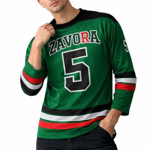 Ice Hockey Style Mesh Jersey Long Sleeve Team Uniform Oversized Fit Custom Name Number <b>Top</b> Sportswear American Football jersey - Product Image 1
