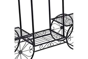 Soporte de Metal Decorativo para Plantas con Ruedas, Soporte de Hierro de 3 Niveles para Macetas, para Interiores, Exteriores, Jardín, Balcón, Patio - Product Image 6