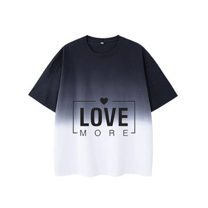 Think Less Do More - Camiseta Casual de Manga Corta con Cuello Redondo para Hombre, Corte Regular, Color Degradado, Estampado de Letras, 100% Algodón Jersey, 320 g - Product Image 6