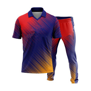 Ensemble de tenue de cricket pour homme, couleur dégradée, polyester à séchage rapide, coupe classique, toutes saisons, impression par sublimation - Product Image 1
