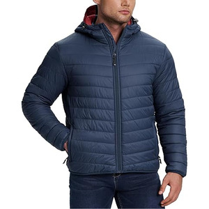 Vestes matelassées noires pour homme, de haute qualité, à manches longues, en duvet, pour l'hiver, décontractées, tricotées - Product Image 1