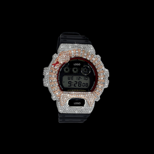 Reloj de Lujo Personalizable para Hombre, Estilo Hip-Hop, con Correa de Goma, Esfera de 41 mm, Diamantes Moissanite VVS Mixtos, Movimiento de Cuarzo - Product Image 1