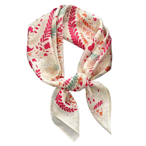 Pañuelo cuadrado de seda para mujer, de lujo, con estampado floral, de satén suave, pañuelo para el pelo, pañuelo para el cuello, hiyab, diadema para mujer, foulard, cinta para bolso - Product Image 5