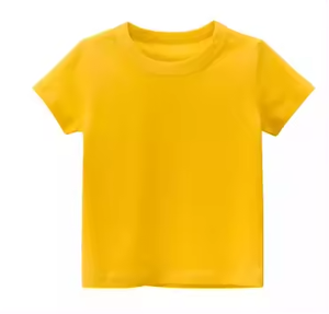 Camiseta Infantil de Color Sólido de Alta Calidad al por Mayor, Logotipo Personalizado, Precio Bajo, Cuello Redondo, Transpirable, para Hombre y Mujer, DDP - Product Image 4