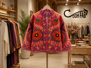 Manteau en velours rose brodé de fleurs, col mandarin, manches longues, grande taille, style chinois, vêtement d'extérieur en coton respirant pour l'hiver, adulte - Product Image 2
