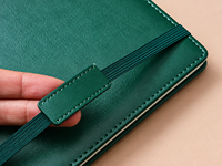 Carnet en cuir PU de qualité supérieure avec bande élastique et attache pour stylo, personnalisable, pour le bureau, l'école et les affaires