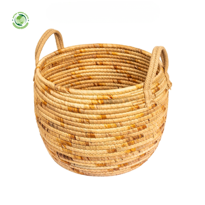 Juego de 2 Cestas Multiusos de Jacinto de Agua con Asas, Cestas de Almacenamiento Hechas a Mano, Venta al por Mayor, Ecológicas, Hechas en Vietnam - Product Image 6