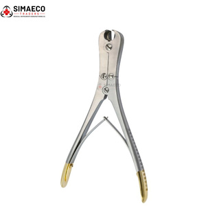 Pince coupante pour fils TC, fils souples 2,0 mm, fils durs 1,5 mm, 17,5 cm, instrument chirurgical pour la pliage de plaques de chirurgie orthopédique de la colonne vertébrale par SI - Product Image 1