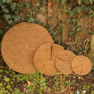 Tapis de contrôle des mauvaises herbes en fibre de coco biodégradable, couverture ronde anti-herbe, naturel, tissé - Product Image 6
