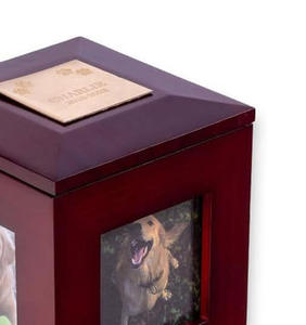 Modern American Style Wooden Pet <b>Memorial</b> Urn High Quality Cat Dog Ashes Keepsake Photo <b>Frame</b> Custom Logo Funeral Supplies - Product Image 5