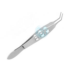 Instrumentos de Microcirugía Oftálmica, Pinzas McPherson de 7.5mm con Mordazas Anguladas de Acero Inoxidable - Product Image 3