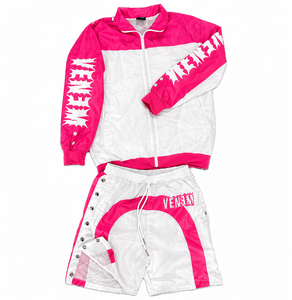 Custom Plus Size Hooded Windbreaker <b>Jacket</b> Set Winter Streetwear Two Piece Water Resistant Tracksuit - Product Image 1