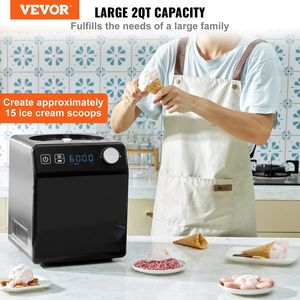 Macchina per gelato automatica in acciaio inossidabile per sorbetto elettrico da 2 quarti macchina per Yogurt alla frutta senza congelamento macchina 4 - Product Image 2