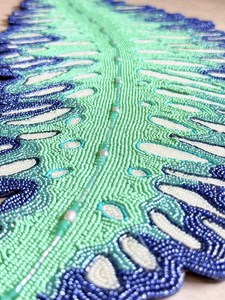 <b>Black</b> Gold Luxury Beaded Eco-Friendly Durable Handmade Rectangle Table <b>Runner</b> Fabric Mats - Product Image 5