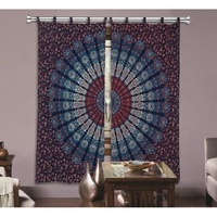 Rideaux de chambre à coucher imprimé Mandala Hippie bohémien, décoration de la maison, taille personnalisée, blocs imprimés, rideaux Textiles de décoration de la maison