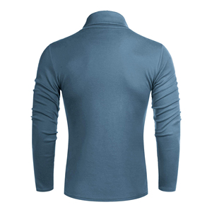 Custom <b>Logo</b> Mens Turtle High Neck Shirt Stretchable Cotton polyester Fabric Long Sleeve Men Tee Fashionable Casual Streetwear - Product Image 3