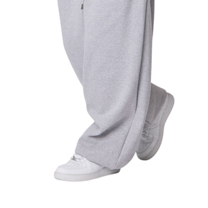Custom <b>Mens</b> Extra Baggy Fleece <b>Trouser</b> Wide Leg <b>Drawstring</b> Waist Open Hem Streetwear Pants OEM Apparel Maker Wholesale Suppliers - Product Image 6