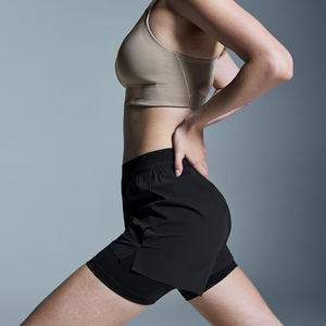 Nouveauté 2026 Short de sport deux-en-un pour femme, effet seconde peau, respirant et confortable, pour yoga, fitness, entraînement, course et gym, coupe ample - Product Image 3