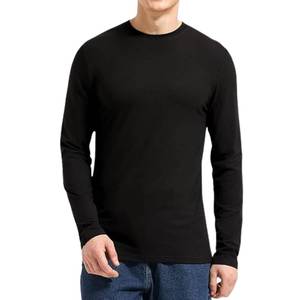 T-shirt en coton à manches longues surdimensionné pour homme, style streetwear décontracté, vente en gros directe usine - Product Image 3